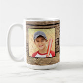 Beste opa ooit rustiek hout 2 foto's koffiemok (Links)