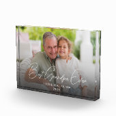 Beste opa ooit Schattige kleinkind Keepsake Fotoblokken (Rechts)