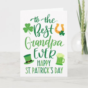 Beste opa ooit St Patrick's Day Typografie Kaart