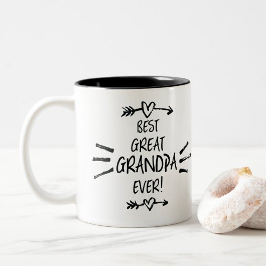 Beste Opa Ooit Tweekleurige Koffiemok (Met donut)