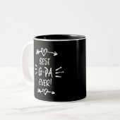 Beste Opa Ooit Tweekleurige Koffiemok (Voorkant links)