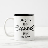 Beste opa ooit tweekleurige koffiemok (Links)