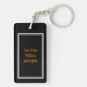 Beste opa ooit typografie zwart sleutelhanger (achterkant)