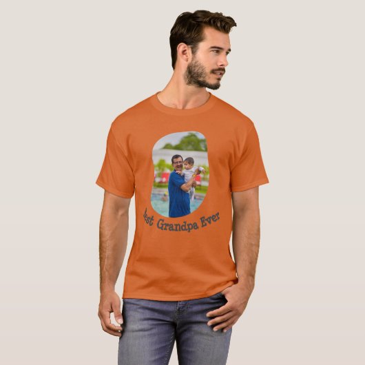 Beste opa ooit uploadt je familiefoto t-shirt (Voorkant volledig)