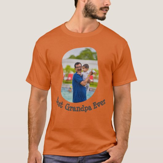 Beste opa ooit uploadt je familiefoto t-shirt (Voorkant)