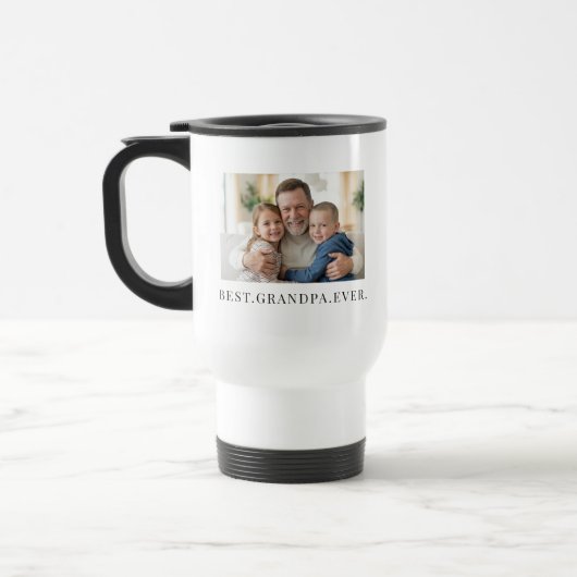 Beste opa ooit Vaderdag cadeau foto Reisbeker (Links)