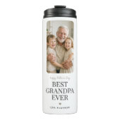 Beste opa ooit Vaderdag foto wit Thermosbeker (Voorkant)