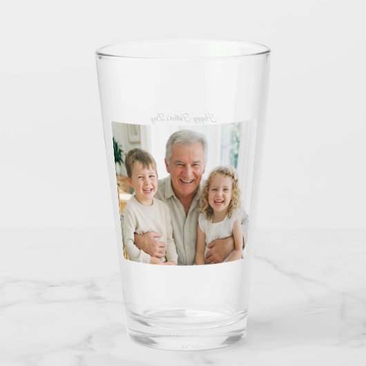 Beste Opa Ooit Vaderdag Fotoglas Glas (Achterkant)