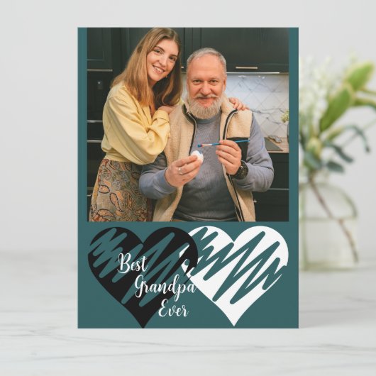 Beste Opa Ooit Vaderdag Opa Foto Feestdagenkaart (Staand voorkant)