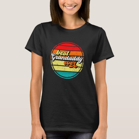 Beste opa ooit vaderdag opa retro vin t-shirt (Voorkant)