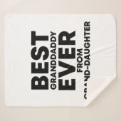 Beste opa ooit van kleindochter sherpa deken (Voorkant (horizontaal))