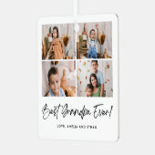 Beste opa ooit vier foto's metalen ornament (Voorkant links)