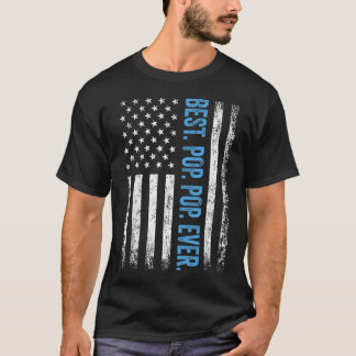 Beste Opa Ooit Vintage Amerikaanse Vlag Vaderdag T-shirt