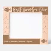 Beste opa ooit Vist golven Gegraveerde Lijstjes (Voorkant)