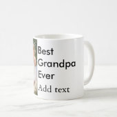 Beste opa ooit voeg foto naam klassiek elegant koffiemok (Voorkant rechts)