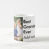 Beste opa ooit voeg foto naam klassiek elegant koffiemok (Center)