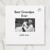 Beste opa ooit voeg fotonaam klassiek elegant toe bedankjes labels (Achterkant)