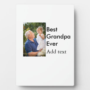 Beste opa ooit voeg fotonaam klassiek elegant toe fotoplaat