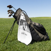 Beste opa ooit voeg fotonaam klassiek elegant toe golfhanddoek (Groen)