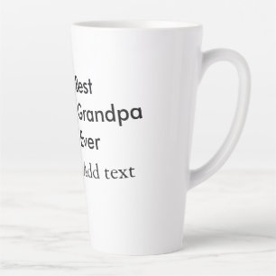 Beste opa ooit voeg fotonaam klassiek elegant toe latte mok