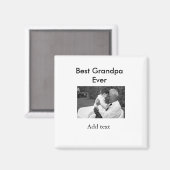 Beste opa ooit voeg fotonaam klassiek elegant toe magneet (Voorkant / Achterkant)