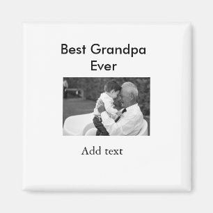 Beste opa ooit voeg fotonaam klassiek elegant toe magneet
