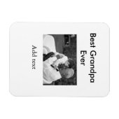 Beste opa ooit voeg fotonaam klassiek elegant toe magneet (Horizontaal)