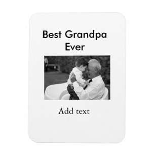 Beste opa ooit voeg fotonaam klassiek elegant toe magneet