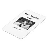 Beste opa ooit voeg fotonaam klassiek elegant toe magneet (Linkerzijde)