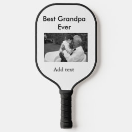 Beste opa ooit voeg fotonaam klassiek elegant toe pickleball paddle