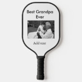 Beste opa ooit voeg fotonaam klassiek elegant toe pickleball paddle (Achterkant)