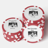 Beste opa ooit voeg fotonaam klassiek elegant toe poker chips (Opstapeling)