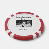 Beste opa ooit voeg fotonaam klassiek elegant toe poker chips (Enkel)
