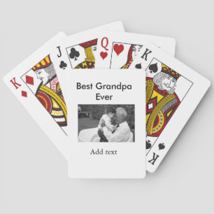 Beste opa ooit voeg fotonaam klassiek elegant toe pokerkaarten