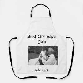 Beste opa ooit voeg fotonaam klassiek elegant toe schort