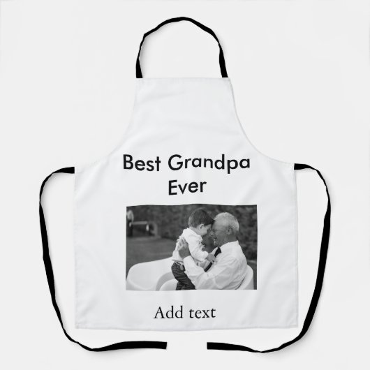 Beste opa ooit voeg fotonaam klassiek elegant toe schort (Voorkant)
