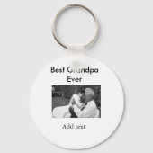 Beste opa ooit voeg fotonaam klassiek elegant toe sleutelhanger (Achterkant)