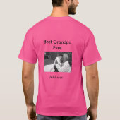 Beste opa ooit voeg fotonaam klassiek elegant toe t-shirt (Achterkant)