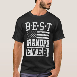 Beste opa ooit VS-vlag Opa Vaderdag cadeau T-shirt