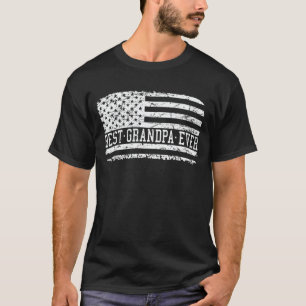 Beste opa ooit VS vlag opa Vaderdag cadeau T-shirt