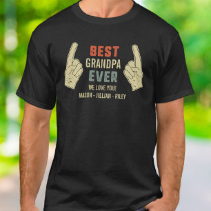 Beste opa ooit wijzen vinger groot Kinder namen T-shirt