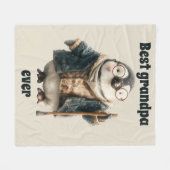 Beste Opa Ooit Winterpinguïn Fleece Deken (Voorkant (Horizontaal))