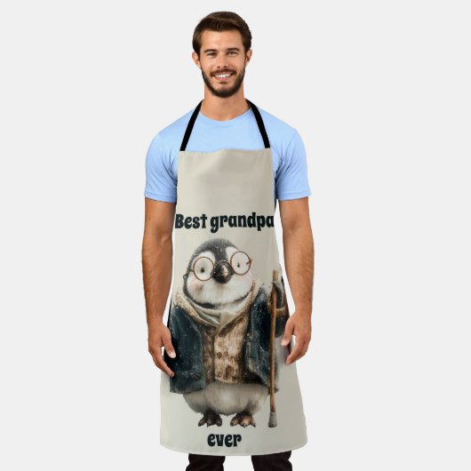 Beste Opa Ooit Winterpinguïn Schort (Gedragen)