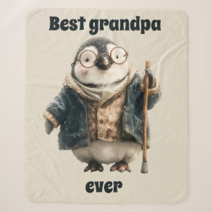 Beste Opa Ooit Winterpinguïn Sherpa Deken