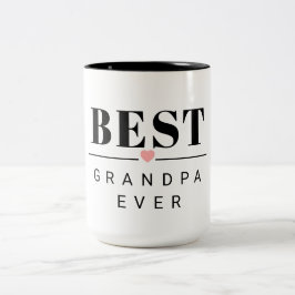 Beste opa ooit zwart en wit tweekleurige koffiemok
