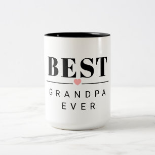 Beste opa ooit zwart en wit tweekleurige koffiemok