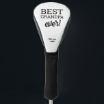 Beste Opa OOIT Zwart Wit Custom Golfheadcover<br><div class="desc">Verras je golfliefhebbende opa met een betekenisvol en gepersonaliseerd geschenk - ons "Best Grandpa ever" White Black Golf Head-Hoesje. Deze aangepaste hoofdbedekking combineert moderne typografie met een oprechte boodschap die zijn hart zal raken. Pas de hoofdbedekking aan door de naam van zijn kleinkind of kleinkinderen toe te voegen, waardoor het...</div>