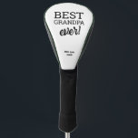 Beste Opa OOIT Zwart Wit Custom Golfheadcover<br><div class="desc">Verras je golfliefhebbende opa met een betekenisvol en gepersonaliseerd geschenk - ons "Best Grandpa ever" White Black Golf Head-Hoesje. Deze aangepaste hoofdbedekking combineert moderne typografie met een oprechte boodschap die zijn hart zal raken. Pas de hoofdbedekking aan door de naam van zijn kleinkind of kleinkinderen toe te voegen, waardoor het...</div>