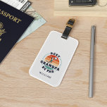Beste opa op de foto van Par Retro Golfing Fathers Bagagelabel<br><div class="desc">Retro Best Grandpa by Par design kun je aanpassen aan de ontvanger van dit schattige ontwerp van het golfthema. Perfect geschenk voor de verjaardag van Vaderdag of grootvader. De tekst "GRANDPA" kan worden aangepast met elke vader moniker door op de knop "Personaliseren" hierboven te klikken. Voeg een naam toe om...</div>