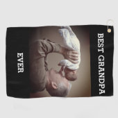 Beste opa op maat Foto Creëer Uw eigen foto Golfhanddoek (Horizontaal)